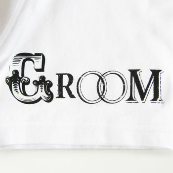 Groom's Wedding Rings, Personalised Men's Pants, 7 of 7