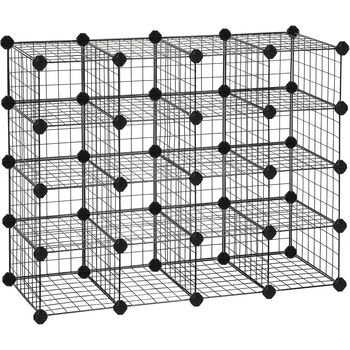 Modular Diy Shoe Rack Storage Unit Metal Wire Grid, 7 of 10