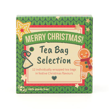 Green Christmas Tea Gift Cube, 5 of 6