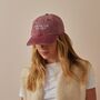 Personalised Vintage Burgundy Adult Cap, thumbnail 9 of 12