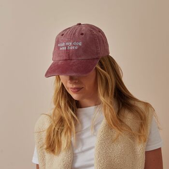 Personalised Vintage Burgundy Adult Cap, 9 of 12