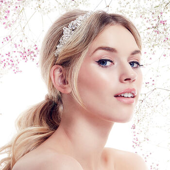 Crystal And Pearl Wedding Headband 'Adele One', 3 of 3