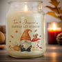 Personalised Autumn Gonk Large Candle Jar, thumbnail 1 of 4