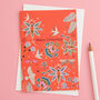 Pack Of Six Merry Christmas Cards In Red, thumbnail 1 of 2