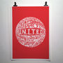 Manchester United Football Typography Print, thumbnail 3 of 7