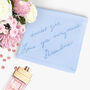 Personalised Embroidered Handwriting Handkerchief, thumbnail 1 of 7
