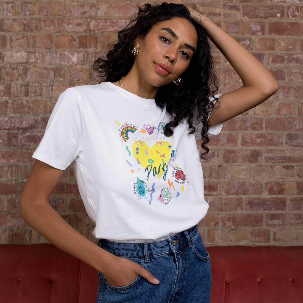 Self Love Party Illustrated T Shirt, 1 of 5