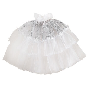 White And Silver Sparkle Fairy Princess Costume Cape, 2 of 2