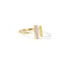 Gold Plated Crystal Enamel Open Ring, thumbnail 4 of 5