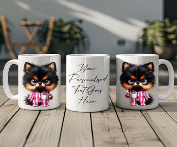 Personalised Pomeranian Morning Coffee Pet Dog Gift Mug, 2 of 2