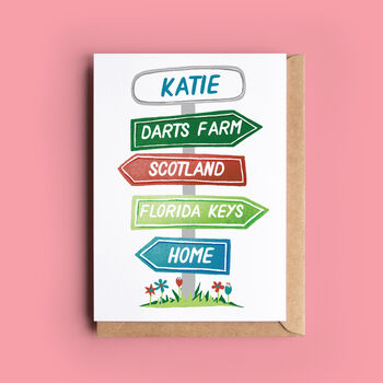Personalised Signpost Card For Her, 2 of 3