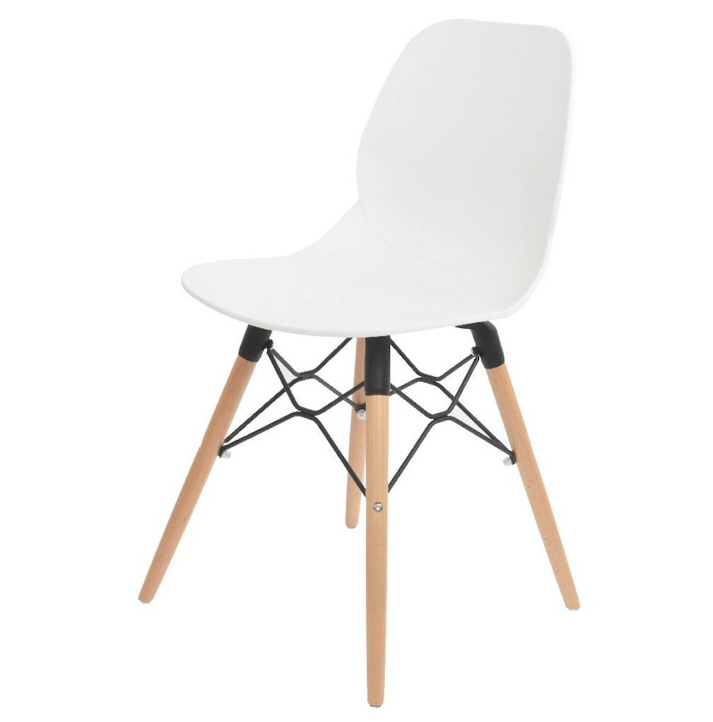 white scandinavian dining or office chair by ella james