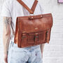 Convertible Leather Backpack Satchel, thumbnail 1 of 7