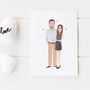Hand Painted Personalised Couples Portrait, thumbnail 2 of 3