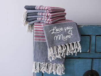 Cotton Beach Towel And Carrier Strap 30th Birthday Gift Set, 8 of 12