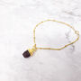 Raw Garnet January Birthstone Gold Plated Bracelet, thumbnail 1 of 4