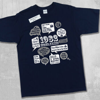 'Events Of 1982' 40th Birthday Gift T Shirt, 5 of 10
