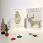 Personalised Printed Map Dog Or Penguin Christmas Card, thumbnail 1 of 7