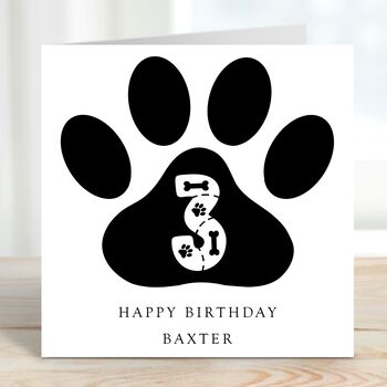 Personalised Birthday Card For Dog, 2 of 3