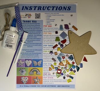 Childs Christmas Star Mosaic Craft Kit, 3 of 4