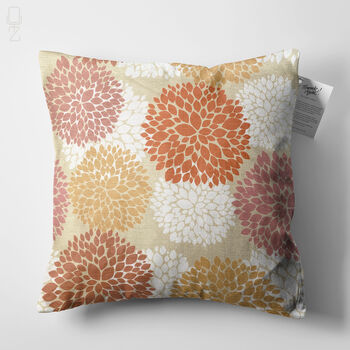 Cushion Cover With Orange Leaf Design, 4 of 5