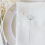 Embroidered Cow Parsley Linen Napkins, thumbnail 2 of 5