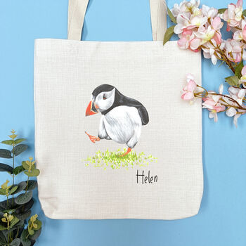 Personalised Puffin Tote Bag, 3 of 9