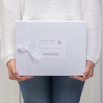 Personalised Trixie Rosy Rabbit Organic Cotton Fleece Blanket, 5 of 6