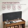 Shoe Bench With Hidden Storage And Padded Seat, thumbnail 7 of 12