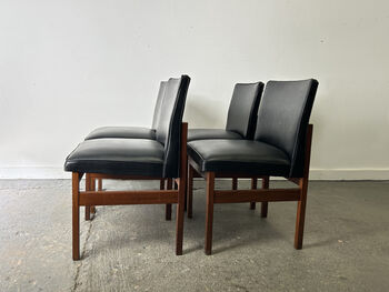 Four Mid Century 1960s Dining Chairs By Vanson, 2 of 12