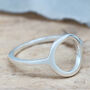 Silver Circle Ring. Geometric Ring, thumbnail 7 of 8