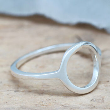 Silver Circle Ring. Geometric Ring, 7 of 8