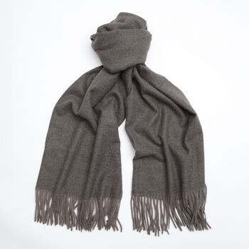 Dark Grey Tassel Heavyweight Scarf, 2 of 6