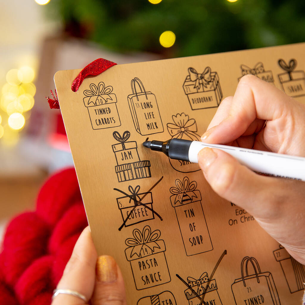 Personalised Reverse Christmas Advent Calendar Reusable By Ellie Ellie