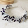 Dark Purple Crystal Tiara, thumbnail 1 of 5