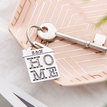 Home Couples New Home Housewarming Present Keyring, 2 of 9