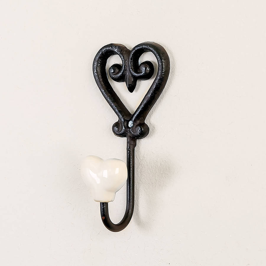 iron heart wall hook by dibor