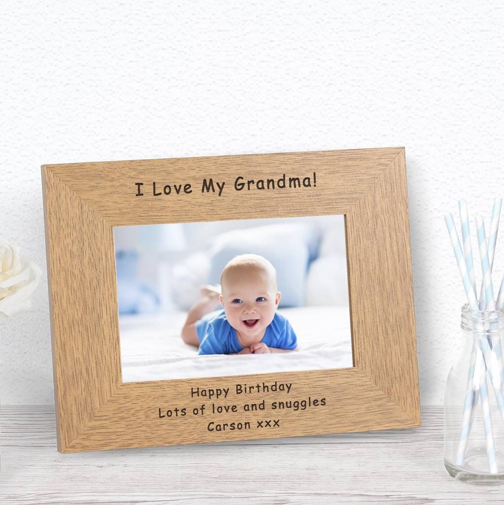 Personalised 'I Love My Grandma' Photo Frame, 1 of 3