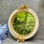16cm Small Round Gold Floral Decorative Wall Mirror Cream, thumbnail 2 of 9