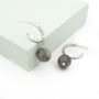 Textured Sterling Silver And Picasso Jasper Hoops, thumbnail 4 of 6