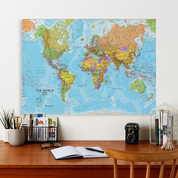 World Canvas Map Print, 9 of 9