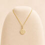 Tiny Personalised Gold Plated Sterling Silver St Christopher Pendant Necklace, thumbnail 3 of 7