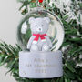 Personalised Teddy Bear Snow Globe Tree Decoration, thumbnail 2 of 2