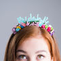 'Bride To Be' Colourful Floral Bridal Headband, thumbnail 4 of 6