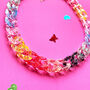 Chunky Multi Coloured Speckled Acrylic Link Necklace, thumbnail 2 of 5