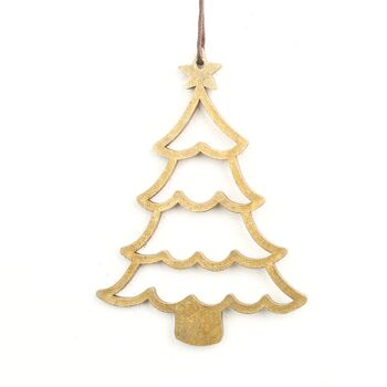 Handmade Brass Christmas Tree Decorations – The Classics Collection, 9 of 11