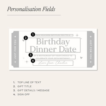 Just For You Foiled Gift Voucher, 5 of 5