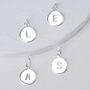 Sterling Silver Initial Letter Disc Charms, thumbnail 4 of 4