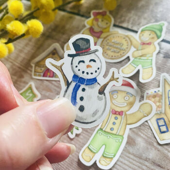 Gingerbread Sticker Set. Christmas And Scrapbooking, 9 of 10