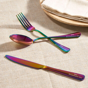 Stainless Steel Personalised Cutlery Three Piece Set, 3 of 10